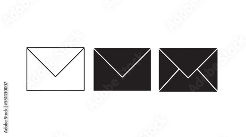 手紙　メール　アイコン　イラスト　セット