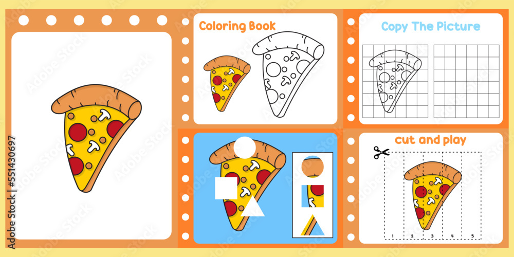 worksheets pack for kids with pizza. fun learning for children worksheets pack for kids with pizza. fun learning for children