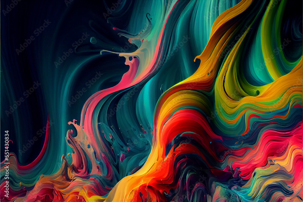 Wavy pattern of swirling oil paint pattern Wavy pattern of swirling oil paint pattern
