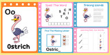 worksheets pack for kids with ostrich. fun learning for children