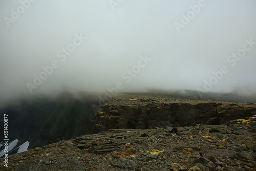 mountains rocks stones fog landscape, background minimalism photo