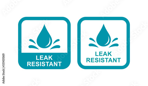 Leak resistant vector logo template. Suitable for business, web, and product label