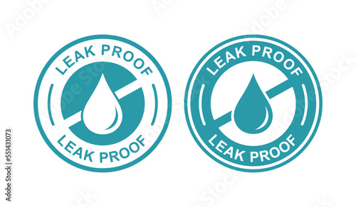 Leak proof vector logo design. Suitable for business, web, and product label