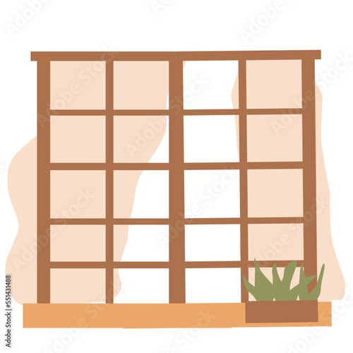 Aesthetic window Vector 