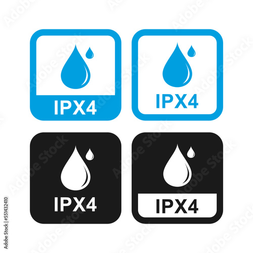 IPX4 protection badge logo design vector