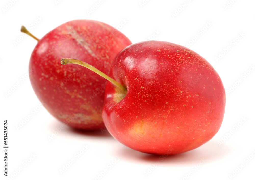 small red and yellow apples isolated on white background small red and yellow apples isolated on white background
