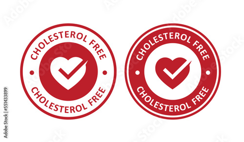Cholesterol free logo badge design. Suitable for product label