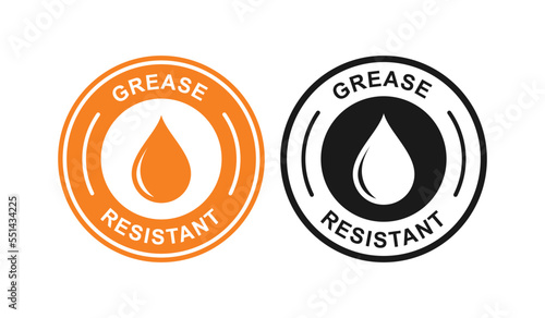 Grease resistant logo template badge. Suitable for business, product label and information