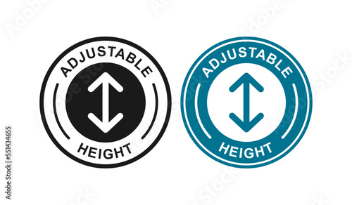 Adjustable height circle template logo badge. Suitable for business, web, and product label