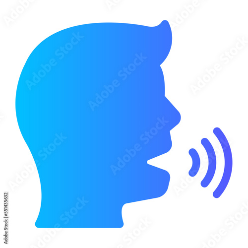 speaking gradient icon
