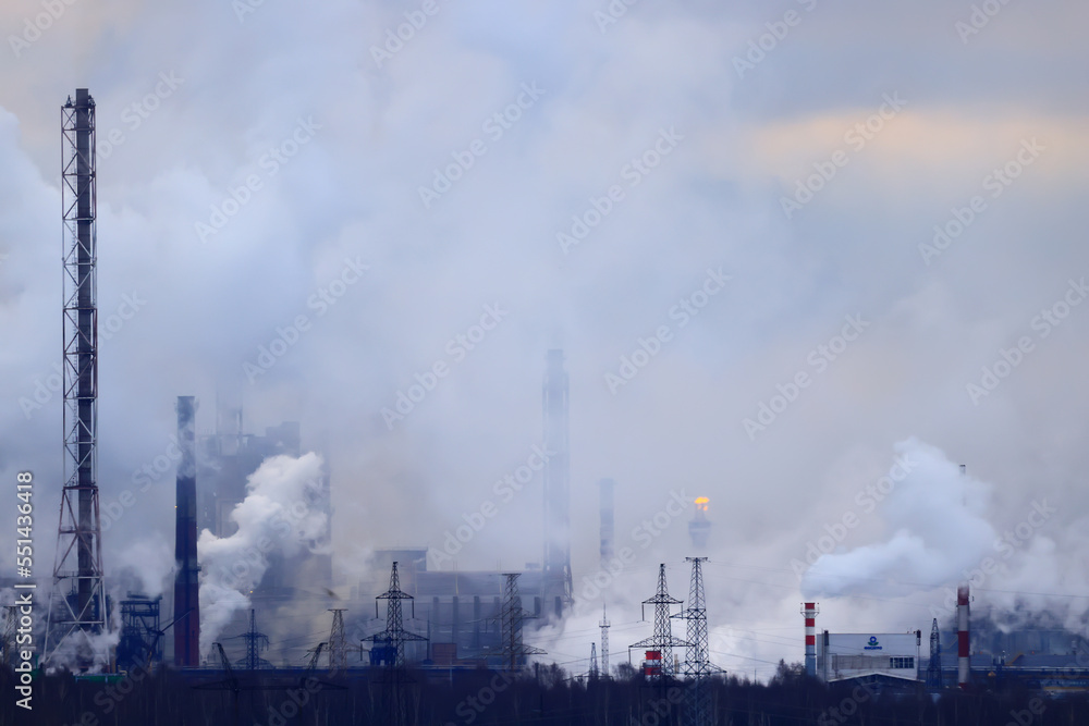 metallurgical plant landscape pollution of nature metallurgical plant landscape pollution of nature