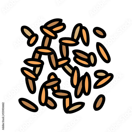 oryza grain food color icon vector. oryza grain food sign. isolated symbol illustration