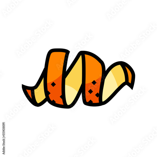 peel clementine color icon vector. peel clementine sign. isolated symbol illustration