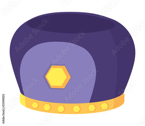 turban with jewel