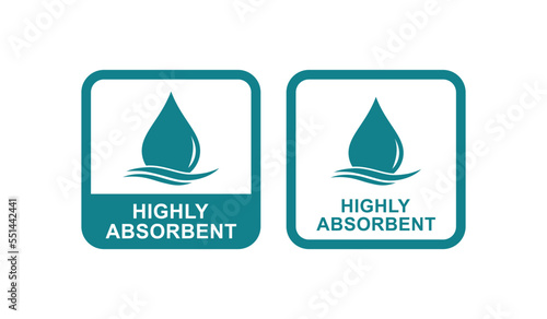 Highly absorbent badge logo template. Suitable for business, information and product label photo