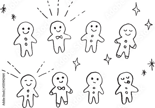 表情豊かなジンジャーブレッドマンのクリスマスセット