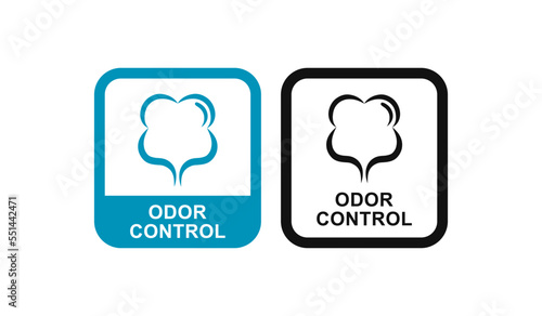 Odor control badge logo template. Suitable for product label and information