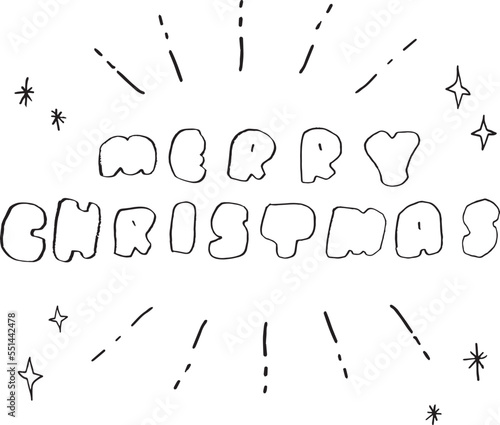 クッキー風クリスマスフォントとキラキラ