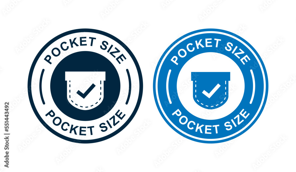 Pocket size badge logo template. Suitable for information and product label