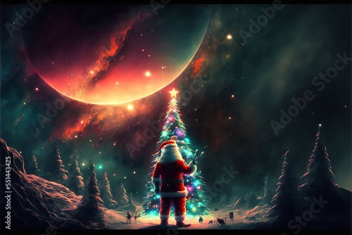 Cosmic Christmas, tree in an alien world