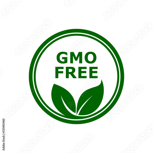 GMO free logo badge stamp Suitable for information and product label