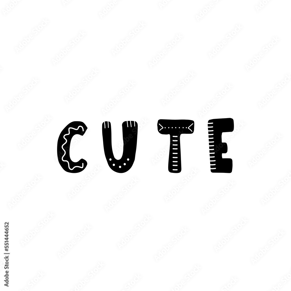 Cute lettering. Hand drawn scandinavian phrase and inspiration quote ...