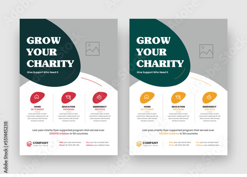 Charity flyer template, Helping Your Charity flyer