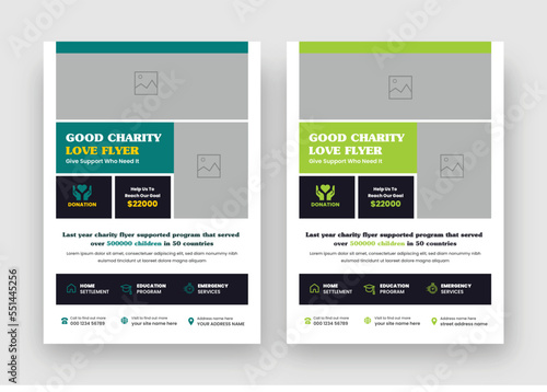 Open Donation Flyer, Charity flyer template