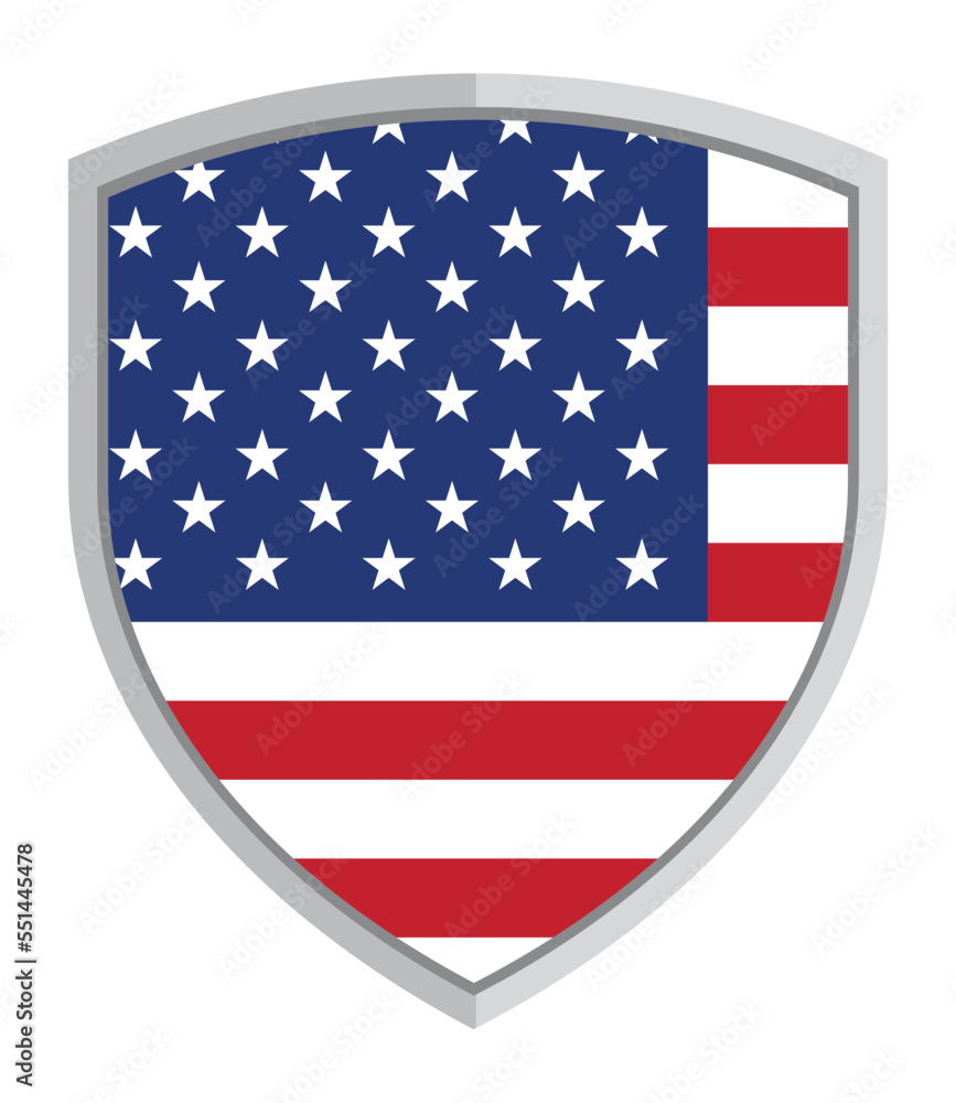 shield with US flag shield with US flag