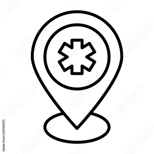 Navigate hospital vector icon clinic location