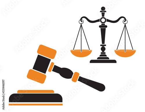 flat icons justice scales