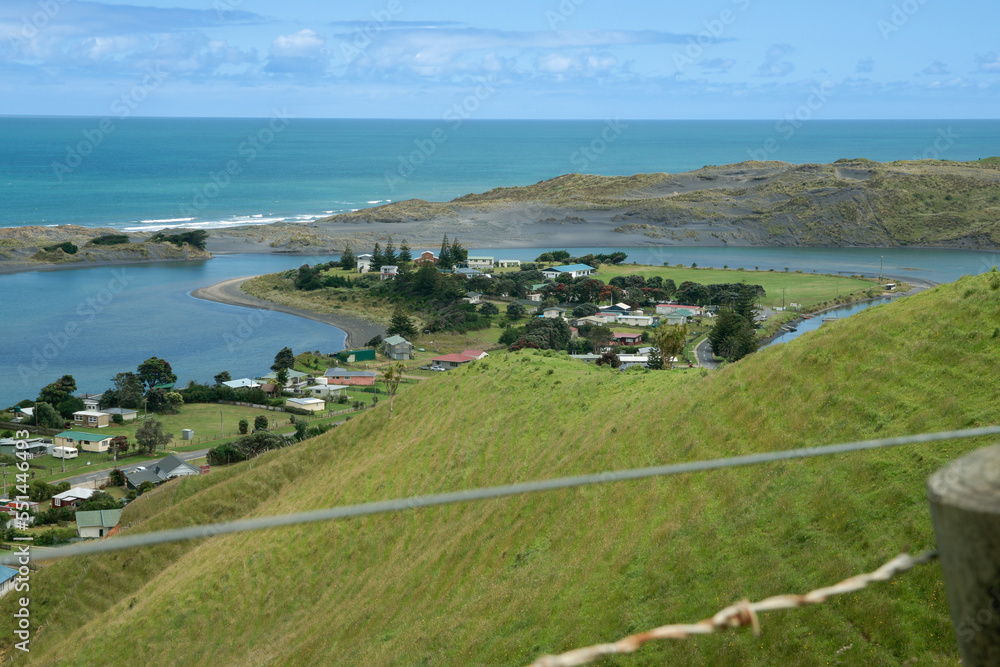 View to coast from hills around Port Waikato