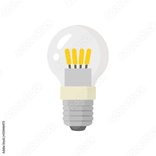 LED light lamp bulb vector colorful icon