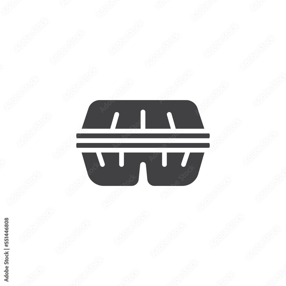 Lunch box packaging vector icon Lunch box packaging vector icon