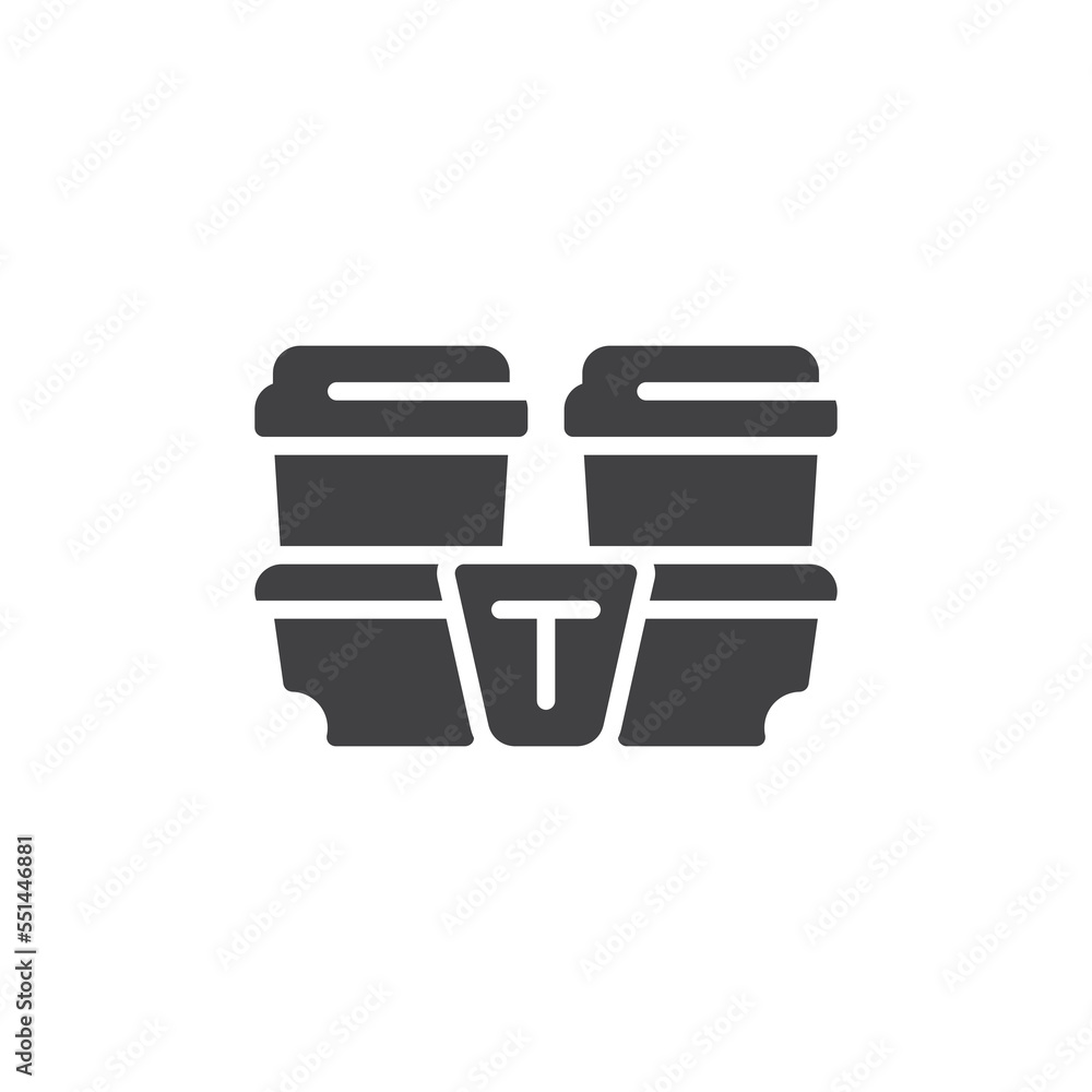 Coffee cup holder vector icon Coffee cup holder vector icon