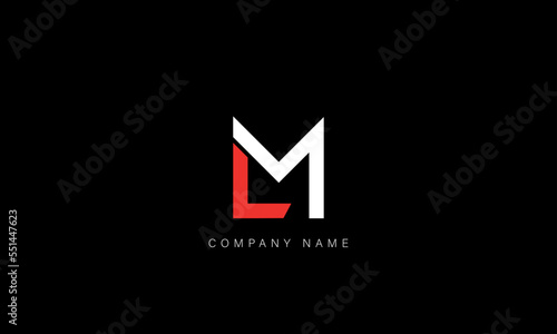ML, LM Abstract Letters Logo Monogram