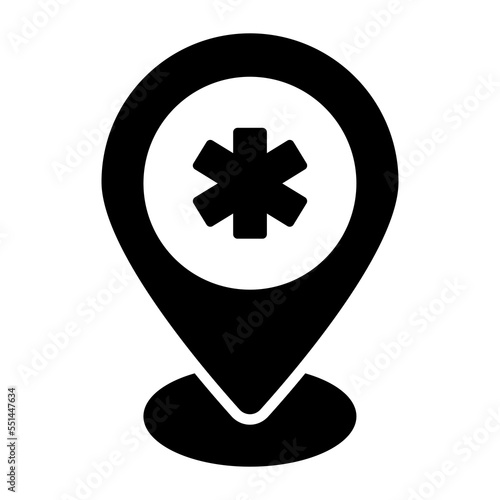Navigate hospital vector icon clinic location