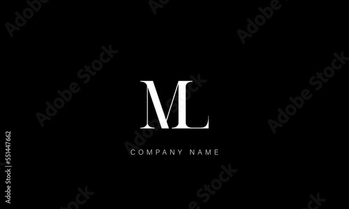 ML, LM Abstract Letters Logo Monogram