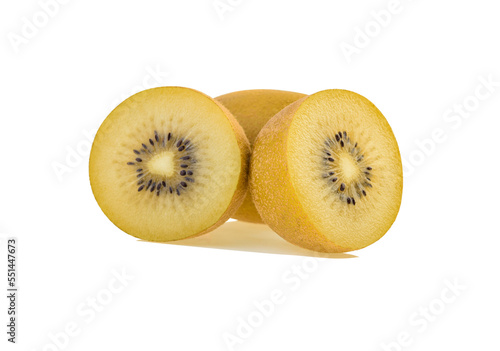 Gold kiwi fruit isolated on white background