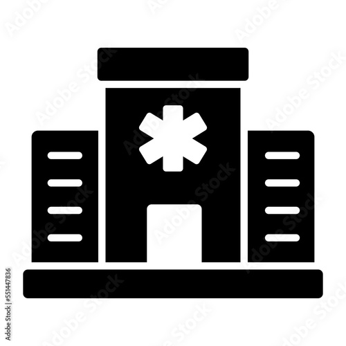 Hospital building vector icon, An editable design of health clinic