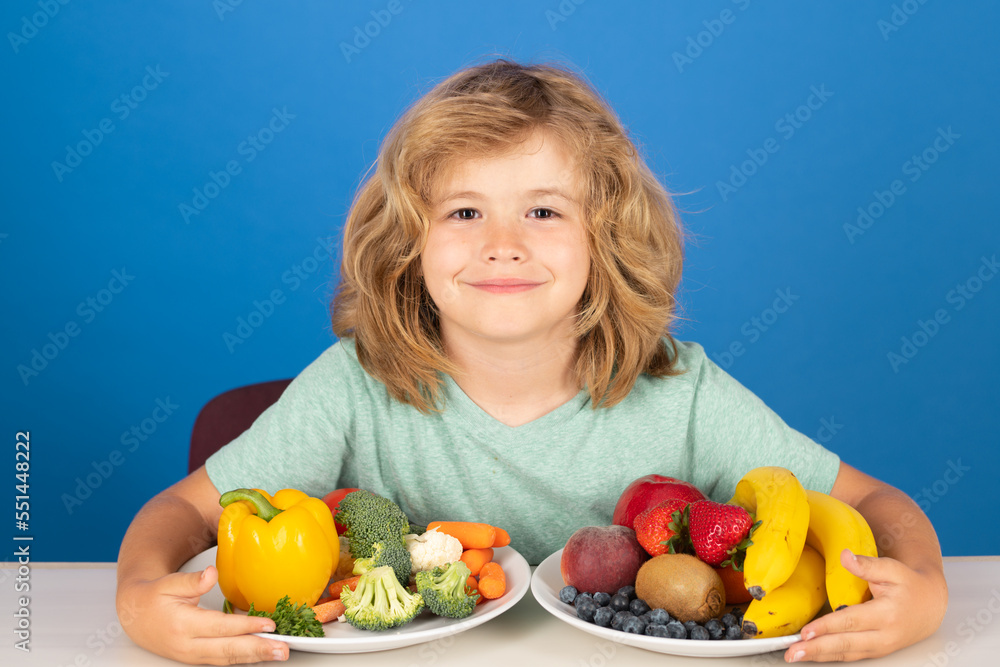 Fruits and vegetables for children. Healthy kids food. Fruits and vegetables for children. Healthy kids food.