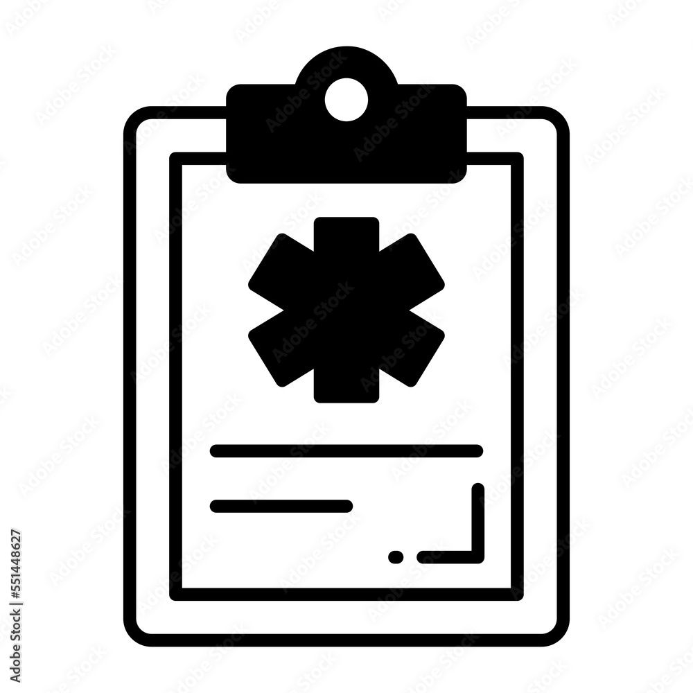 Medical report and prescription vector icon Medical report and prescription vector icon