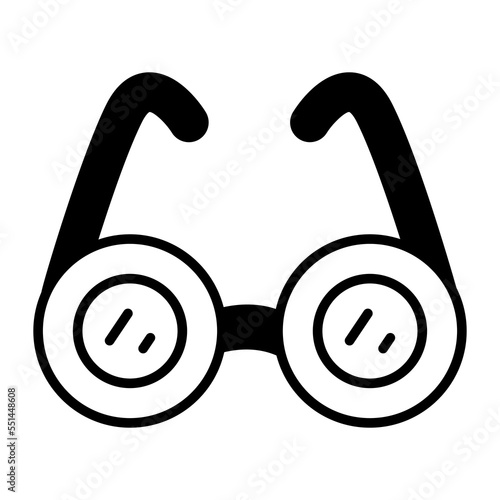Prescription glasses vector icon in trendy style
