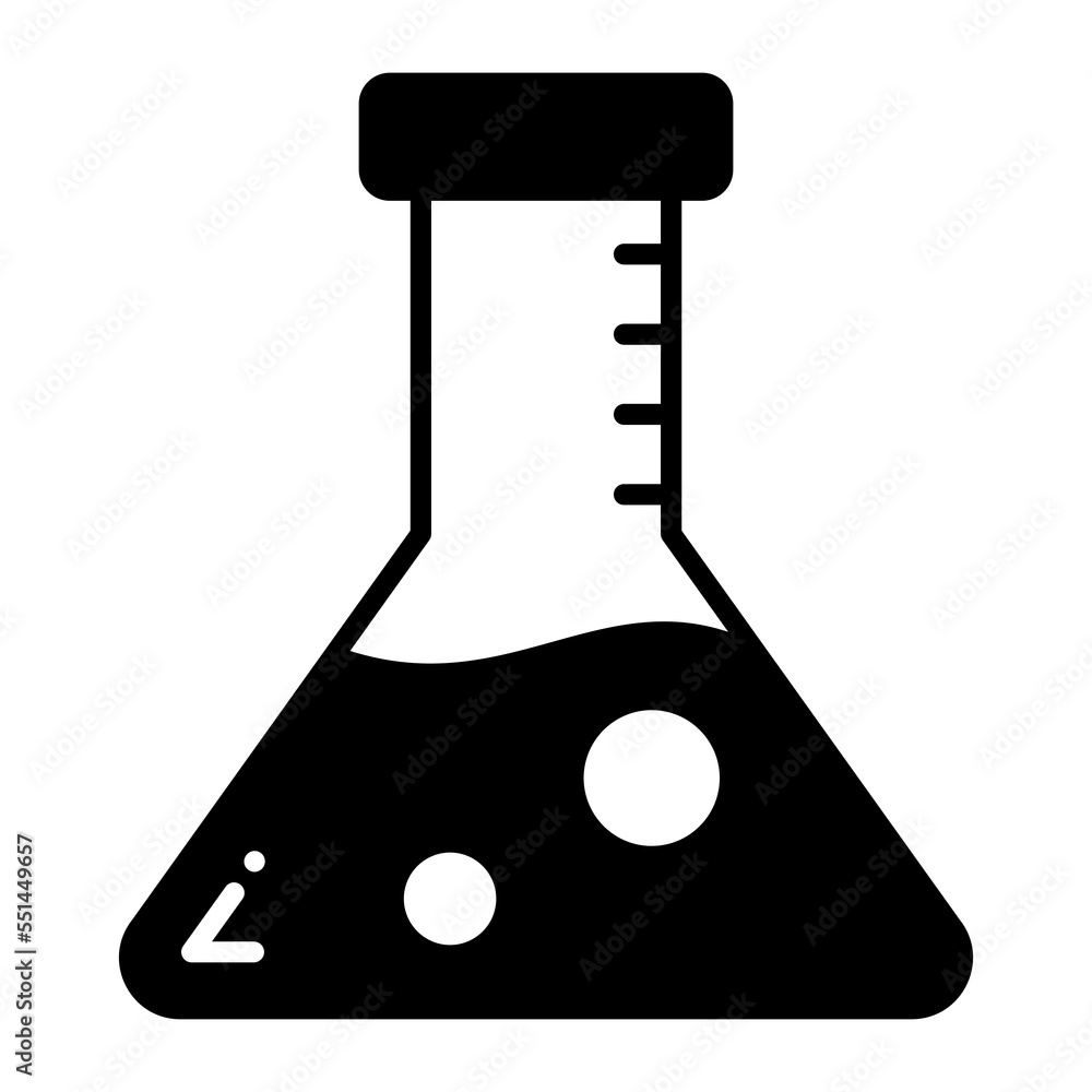 Test Tube with chemical experiment vector style icon Test Tube with chemical experiment vector style icon