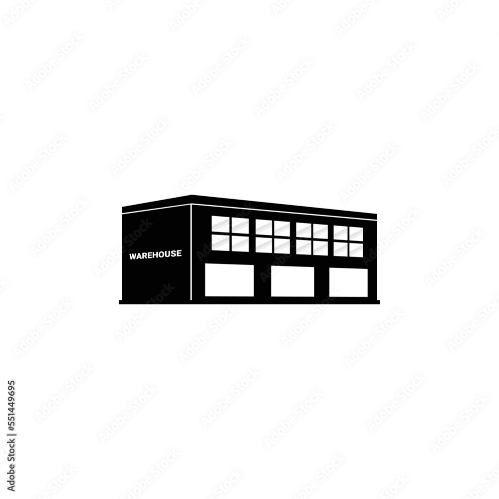 Warehouse building icon vector graphics Warehouse building icon vector graphics
