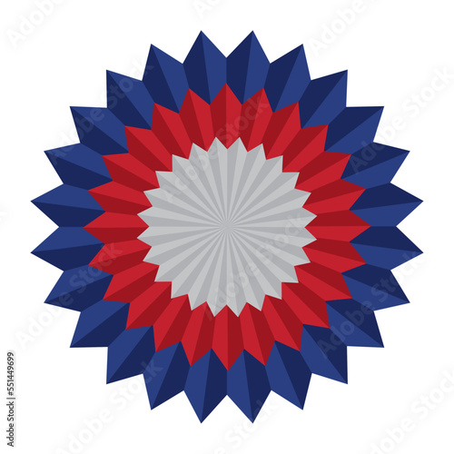 rosette with flag US color