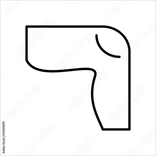 leg icon. outline icon