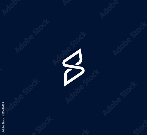 S letter logo design template elements. Modern abstract digital alphabet letter logo. Vector illustration.