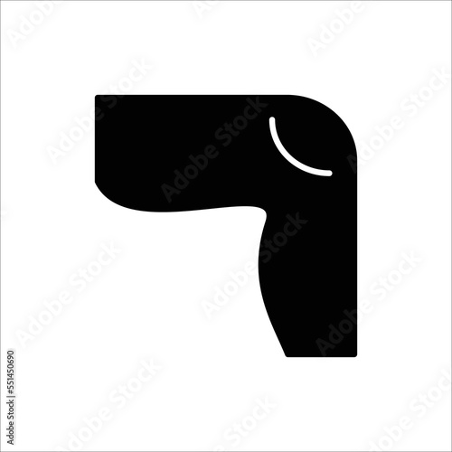 leg icon. solid icon