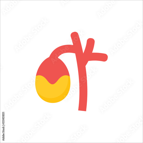 gallbladder icon. flat icon